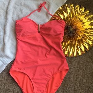 One Piece Swimsuit with Removable Halter Strap
